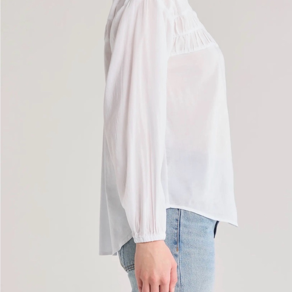 Splendid Collection Button-Up Ruffle Blouse R13A - Picture 4 of 9